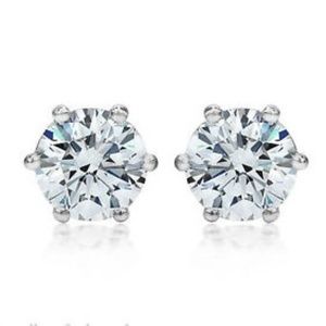 1.5 CT Diamond AAA CZ Earring 925 Sterling Silver